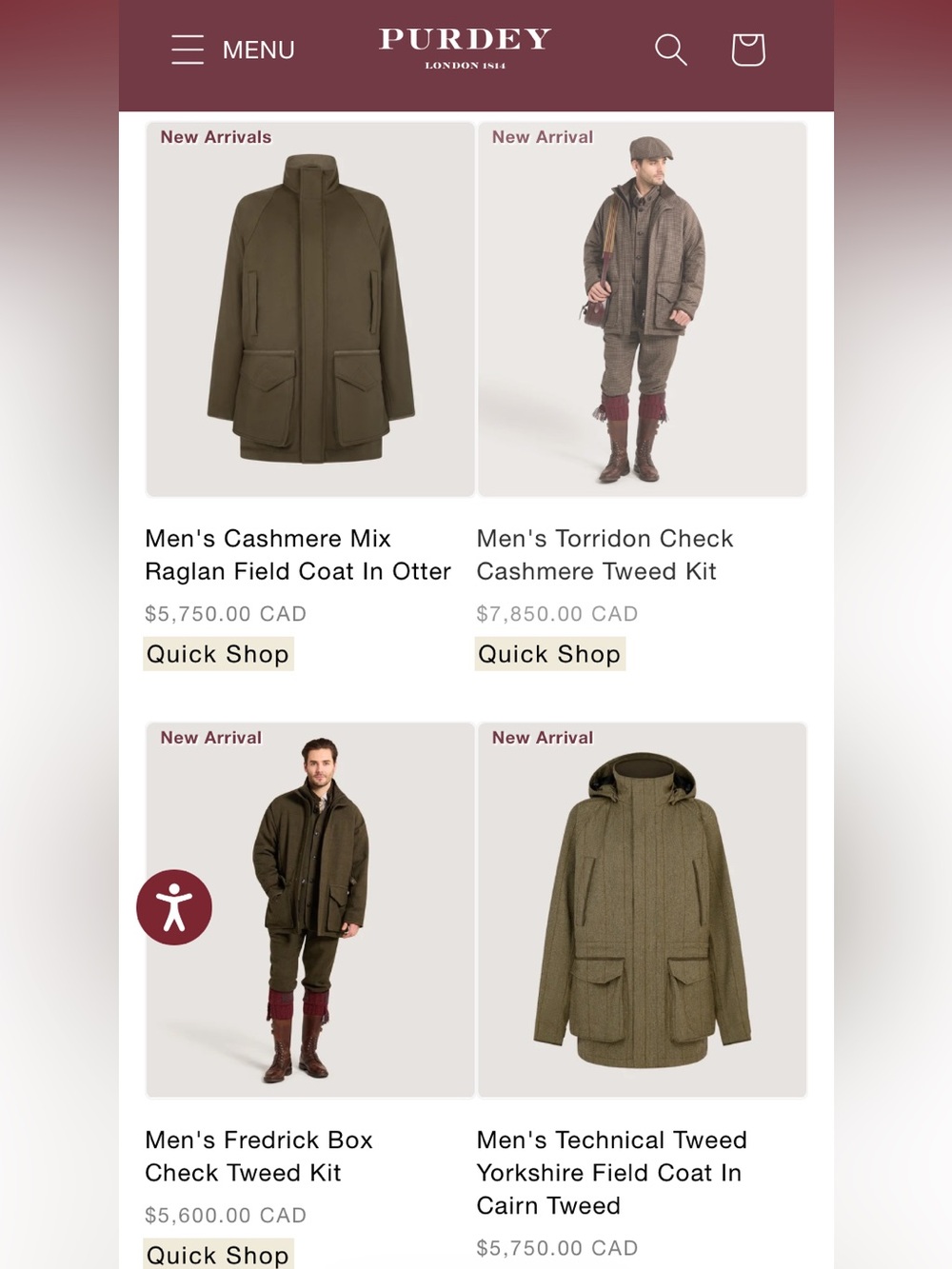 Purdey Quilted Puffer Coat in Olive Green